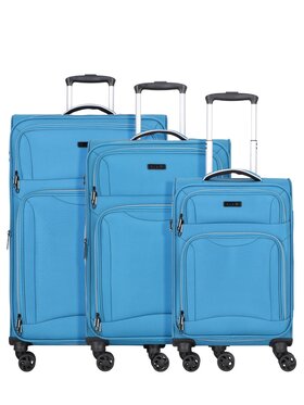 D&N D&N Komplet walizek 281018 Granatowy