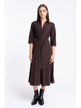 CLICK CLICK Sukienka codzienna 60-6157 Brązowy Regular Fit