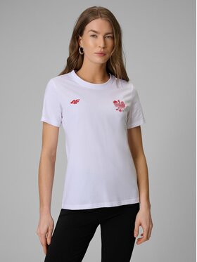 4F 4F T-Shirt 4FRMM00TTSHF2950-10S Biały Regular Fit