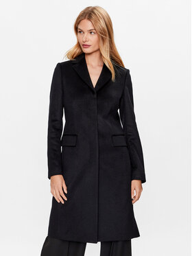 Calvin Klein Calvin Klein Płaszcz wełniany K20K205670 Czarny Regular Fit