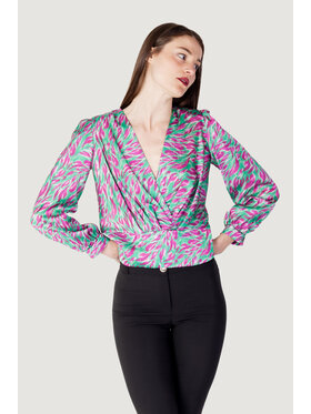 Rinascimento Rinascimento Blusa Stampa Astratta Verde Long Fit