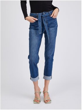 Orsay Orsay Jeansy 314097580000__36 Biały Cropp Fit