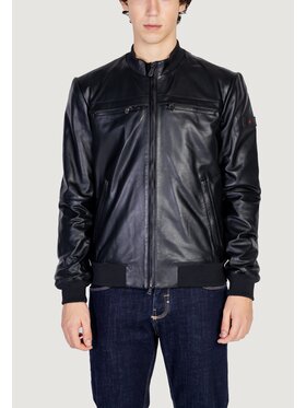Peuterey Peuterey Cappotto SANDS LEATHER WS 06 Nero Regular Fit