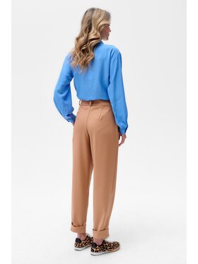 blue shadow blue shadow Spodnie damskie Hilton Brązowy Regular Fit