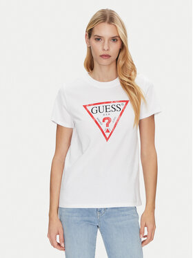 Guess Guess T-Shirt W2BI69 K8FQ1 Biały Regular Fit