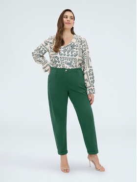 Fiorella Rubino Fiorella Rubino Pantaloni di tessuto P706T005159N035 Verde Regular Fit