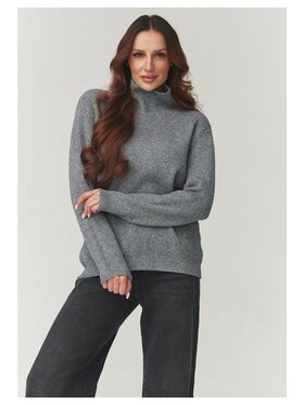 Makadamia Makadamia Sweter C20 Szary Loose Fit