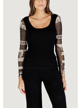 Desigual Desigual Longsleeve TS_LISBOA Μαύρο Casual Fit