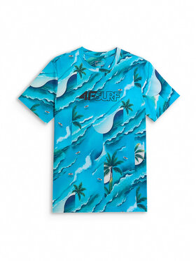 4F 4F T-Shirt CATCH THE WAVE Ανοιχτό μπλε Regular Fit