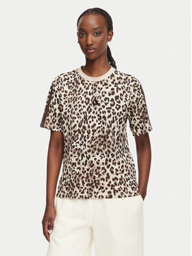 adidas adidas T-Shirt Seasonal Essentials Animal Print KH1549 Beige Regular Fit