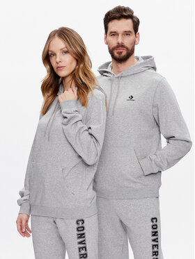 Converse Converse Mikina Unisex Go-To Embroidered Star Chevron 10023874-A02 Šedá Regular Fit