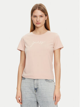 Guess Guess Tricou O5GI02 KBBU1 Roz Regular Fit