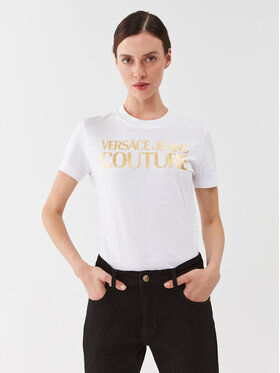 Versace Jeans Couture Versace Jeans Couture Majica 75HAHT01 Bela Regular Fit