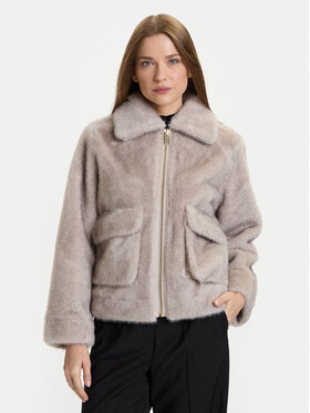Rinascimento Rinascimento Pelzmantel CFC0122227003 Grau Regular Fit