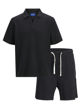 Jack&Jones Jack&Jones Σετ πλουζάκι polo και σορτς Slington 12281841 Μαύρο Relaxed Fit