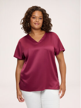 Fiorella Rubino Fiorella Rubino T-shirt G0D4L009277N029 Bordeaux Boxy Fit