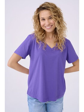 blue shadow blue shadow T-Shirt 40/42 Fioletowy Standard Fit