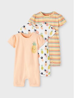 NAME IT NAME IT Komplet 3 par romperów 13215270 Kolorowy Regular Fit