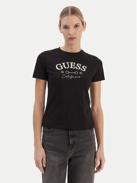 Guess Guess Tričko V6RI02 J1314 Čierna Regular Fit