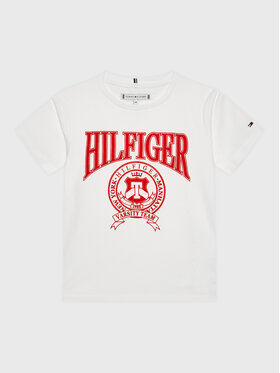 Tommy Hilfiger Tommy Hilfiger T-Shirt KG0KG07081 D Biały Regular Fit