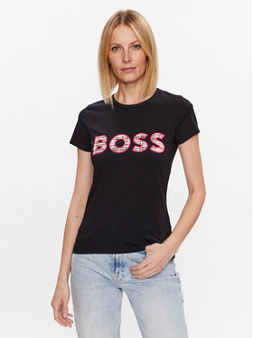 Boss Boss T-Shirt Logo 50489531 Czarny Slim Fit