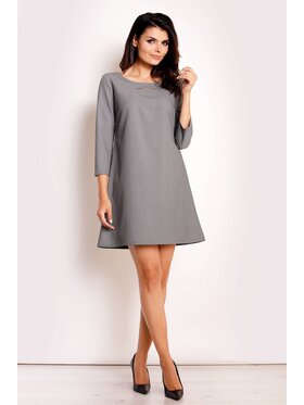 Infinite You Infinite You Sukienka codzienna M111 Szary Basic Fit