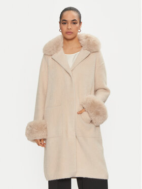 Joseph Ribkoff Joseph Ribkoff Palton de iarnă 243923 Bej Loose Fit