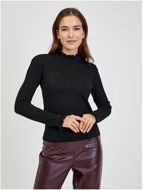 Orsay Orsay Sweter 540144660000__S Czarny Regular Fit