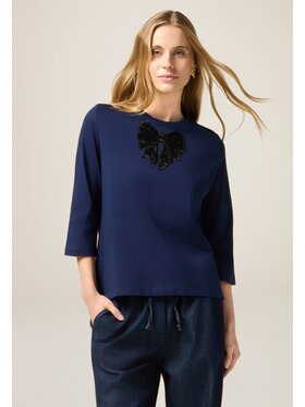 Oltre Oltre T-shirt G038J004502N034 Blu Regular Fit