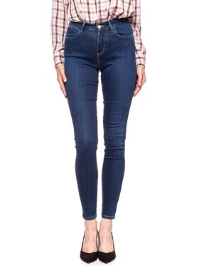 Wrangler Wrangler Jeansy HIGH SKINNY Niebieski Skinny Fit