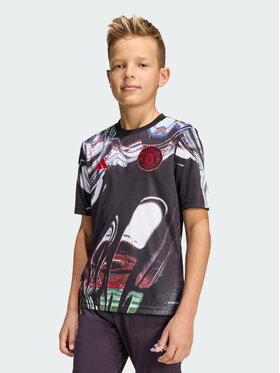 adidas adidas Koszulka techniczna Manchester United 25/26 Pre Match Jersey Kids Czarny Regular Fit