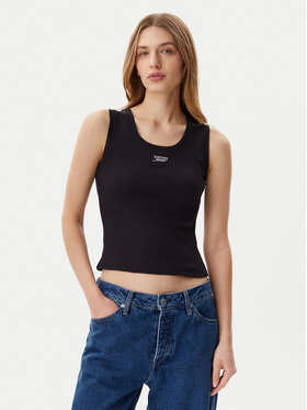 Tommy Jeans Tommy Jeans Top DW0DW21369 Czarny Slim Fit
