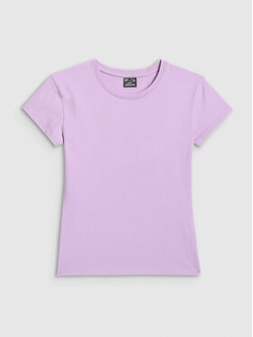 4F 4F T-Shirt SMART OFFICE Fioletowy jasny Slim Fit