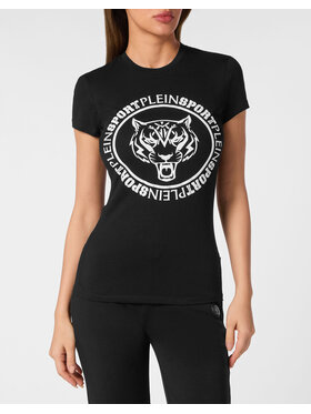 Plein Sport Plein Sport T-Shirt 14221 Czarny Skin Tight Fit