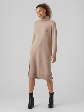 Vero Moda Vero Moda Rochie tricotată Newwind 10273089 Bej Relaxed Fit