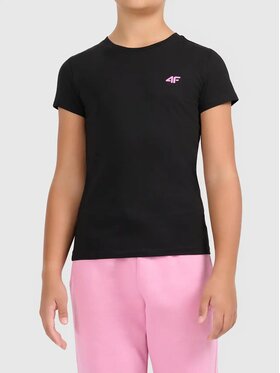 4F 4F Tričko 4FJWMM00TTSHF3615-20S Čierna Slim Fit