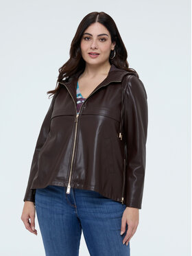 Fiorella Rubino Fiorella Rubino Giacca in similpelle R323T001297N022 Marrone Regular Fit