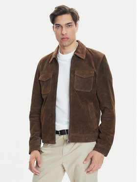 Serge Pariente Serge Pariente Lederjacke Cred Braun Regular Fit