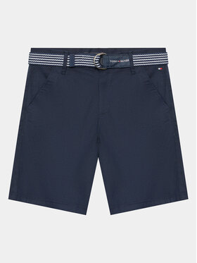 Tommy Hilfiger Tommy Hilfiger Bavlnené šortky Essential KB0KB08127 D Tmavomodrá Slim Fit