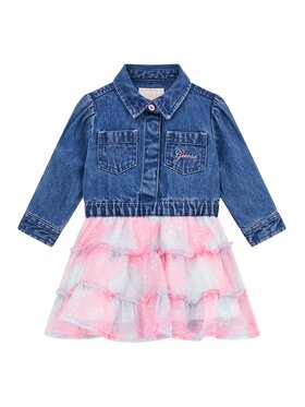 Guess Kids Guess Kids Sukienka 175869 Niebieski Classic Fit