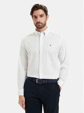 Tommy Hilfiger Tommy Hilfiger Koszula Poplin MW0MW43318 Biały Regular Fit