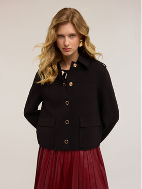 Motivi Motivi Cappotto Q590Q101013N033 Nero Regular Fit