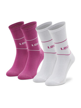 Levi's® Levi's® Súprava 2 párov vysokých dámskych ponožiek 701210567 Ružová