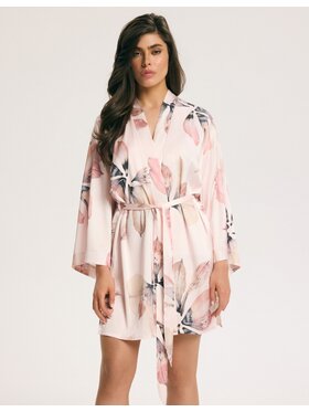 Esotiq Esotiq Szlafrok 44926 Różowy Regular Fit