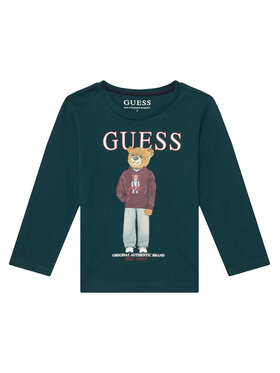 Guess Guess Bluzka N6YI06 K3794 Zielony ciemny Regular Fit