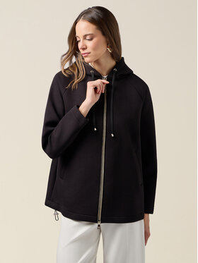 Oltre Oltre Płaszcz zimowy 8163J000235N0Z3 Czarny Baggy Fit