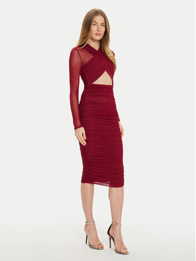 BARDOT BARDOT Коктейлна рокля Aliyah 56305DB1 Бордо Slim Fit