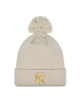 New Era New Era Kapa Wmns Metallic Pom Beanie Nyy 60364284 Siva