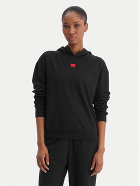 HUGO HUGO Bluză Signature 50556816 Negru Regular Fit