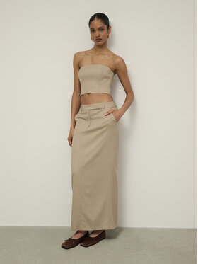 La Mania La Mania Sukňa ROMA Béžová Classic Fit